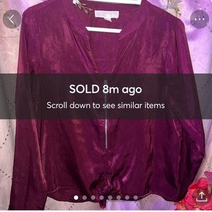 MK Burgundy Blouse